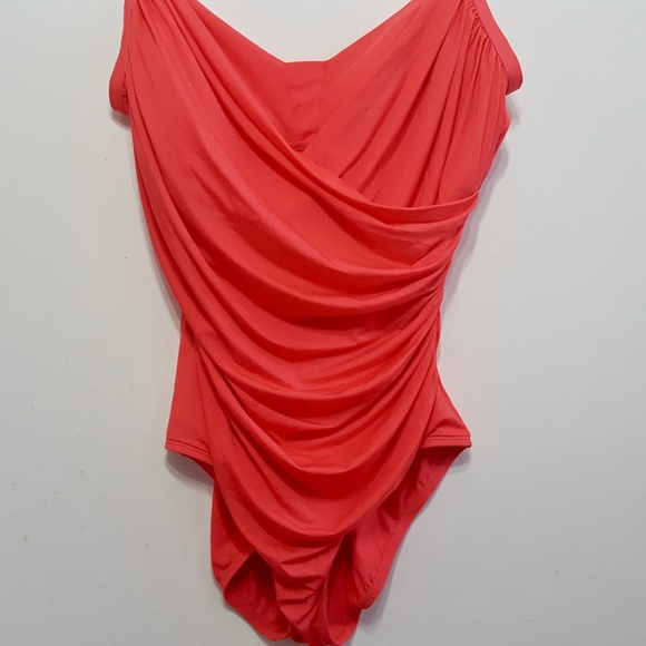 Jantzen Classics One Piece Swim Suit Coral Size M - Picture 4 of 8